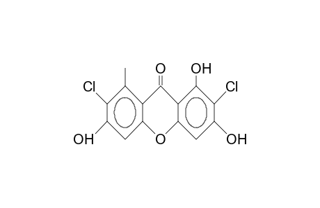9H-Xanthen-9-one, 2,7-dichloro-1,3,6-trihydroxy-8-methyl-