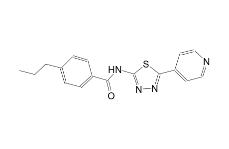 4-propyl-N-[5-(4-pyridinyl)-1,3,4-thiadiazol-2-yl]benzamide