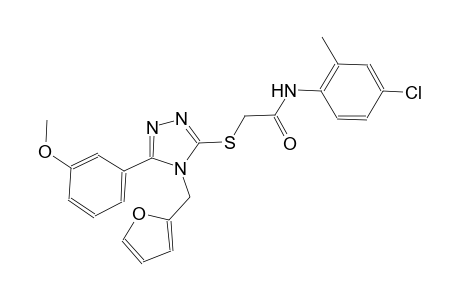N-(4-chloro-2-methylphenyl)-2-{[4-(2-furylmethyl)-5-(3-methoxyphenyl)-4H-1,2,4-triazol-3-yl]sulfanyl}acetamide