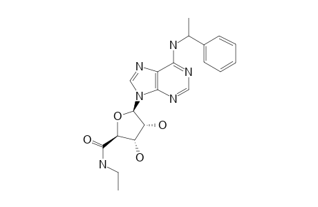 Adenosine, N(6)-[1-phenethyl]-4'-[N-ethylcarbamoyl]-4'-dehydroxymethyl-