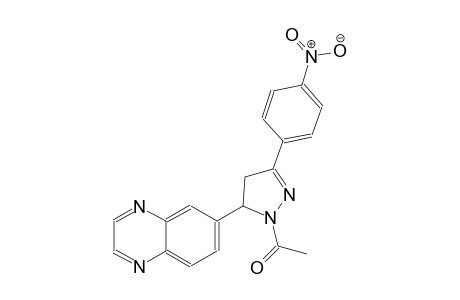 quinoxaline, 6-[1-acetyl-4,5-dihydro-3-(4-nitrophenyl)-1H-pyrazol-5-yl]-