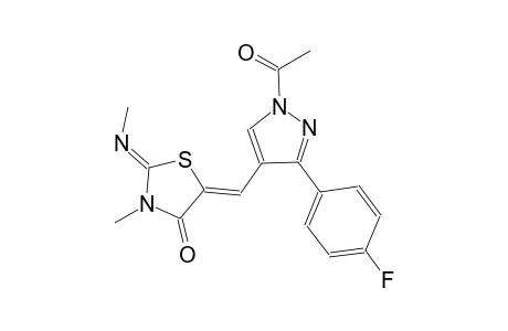 4-thiazolidinone, 5-[[1-acetyl-3-(4-fluorophenyl)-1H-pyrazol-4-yl]methylene]-3-methyl-2-[(Z)-methylimino]-, (2Z,5Z)-