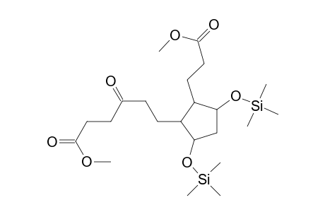 4-Oxo-6-(2-(2-(methoxycarbonyl)ethyl)-3,5-di(trimethylsiloxy)cyclopentyl)hexanoic acid methyl ester