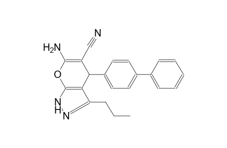 pyrano[2,3-c]pyrazole-5-carbonitrile, 6-amino-4-[1,1'-biphenyl]-4-yl-1,4-dihydro-3-propyl-