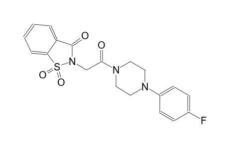 2-{2-[4-(4-fluorophenyl)-1-piperazinyl]-2-oxoethyl}-1,2-benzisothiazol-3(2H)-one 1,1-dioxide