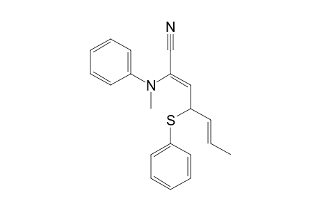 (Z)-2-(N-Methylanilino)-4-phenylthiohepta-2,5-dienenitrile