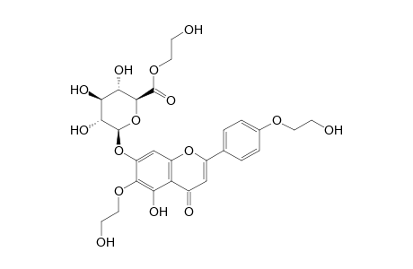 2-hydroxyethyl 3,4,5-trihydroxy-6-[5-hydroxy-6-(2-hydroxyethoxy)-2-[4-(2-hydroxyethoxy)phenyl]-4-oxo-chromen-7-yl]oxy-tetrahydropyran-2-carboxylate