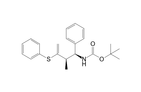 N-[(1S,2R)-2-methyl-1-phenyl-3-(phenylthio)but-3-enyl]carbamic acid tert-butyl ester