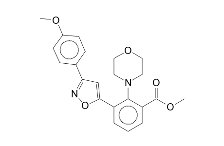 Benzoic acid, 3-[5'-(3'-p-methoxyphenyl)isoxazolyl]-2-morpholino-, methyl ester