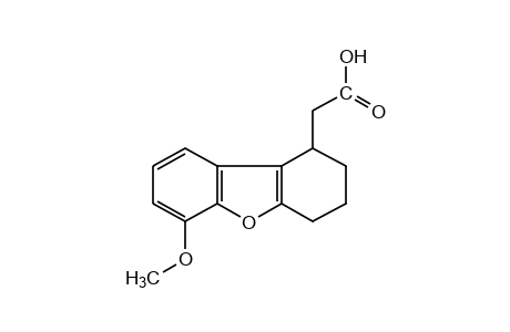 6-methoxy-1,2,3,4-tetrahydro-1-dibenzofuranacetic acid