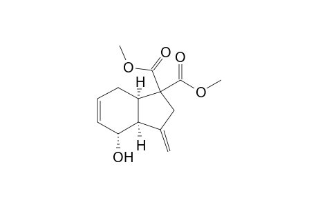 (+-)-(3aS,4R,7aR)-Dimethyl 2,3,3a,4,7,7a-Hexahydro-4-hydroxy-3-methyleneindene-1,1-dicarboxylate