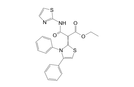 Ethyl 2-(3,4-diphenylthiazol-2[3H]-ylidene)-3-oxo-3-(thiazol-2-ylamino)propanoate