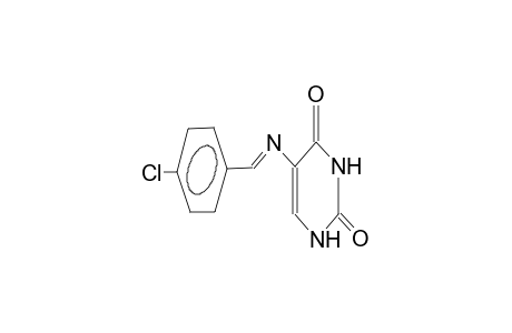 5-{[(E)-(4-chlorophenyl)methylidene]amino}-2,4(1H,3H)-pyrimidinedione