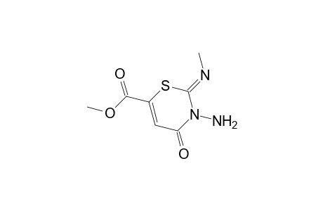 2H-1,3-Thiazine-6-carboxylic acid, 3-amino-3,4-dihydro-2-(methylimino)-4-oxo-, methyl ester