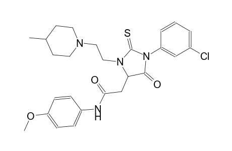 2-{1-(3-chlorophenyl)-3-[2-(4-methyl-1-piperidinyl)ethyl]-5-oxo-2-thioxo-4-imidazolidinyl}-N-(4-methoxyphenyl)acetamide