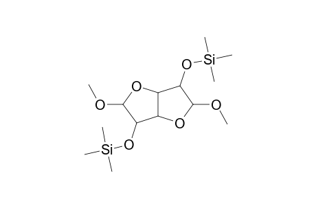 D-Gluco-Hexodialdodifuranoside, dimethyl 2,5-bis-O-(trimethylsilyl)-