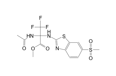 methyl 2-(acetylamino)-3,3,3-trifluoro-2-{[6-(methylsulfonyl)-1,3-benzothiazol-2-yl]amino}propanoate