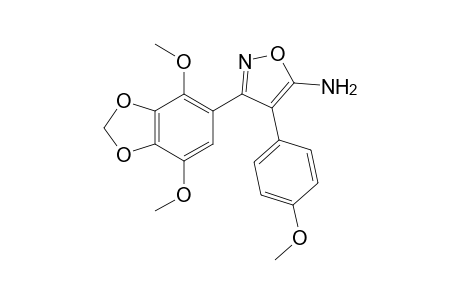 3-(4,7-Dimethoxy-1,3-benzodioxol-5-yl)-4-(4-methoxyphenyl)-5-isoxazolamine