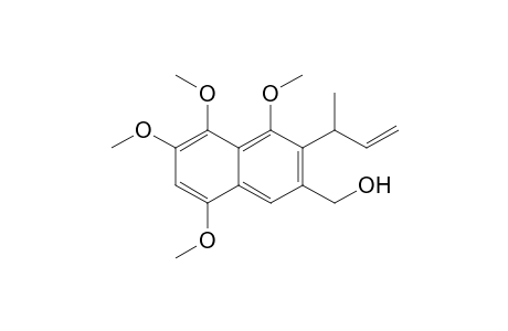 [4,5,6,8-Tetramethoxy-3-(1-methylprop-2-enyl)-2-naphthyl]methanol