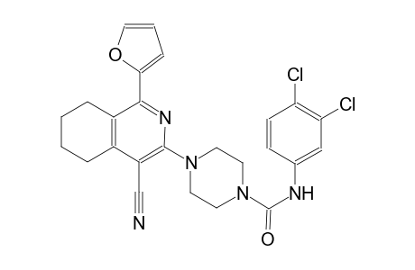 1-piperazinecarboxamide, 4-[4-cyano-1-(2-furanyl)-5,6,7,8-tetrahydro-3-isoquinolinyl]-N-(3,4-dichlorophenyl)-