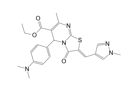 ethyl (2Z)-5-[4-(dimethylamino)phenyl]-7-methyl-2-[(1-methyl-1H-pyrazol-4-yl)methylene]-3-oxo-2,3-dihydro-5H-[1,3]thiazolo[3,2-a]pyrimidine-6-carboxylate