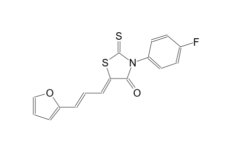 (5Z)-3-(4-fluorophenyl)-5-[(2E)-3-(2-furyl)-2-propenylidene]-2-thioxo-1,3-thiazolidin-4-one