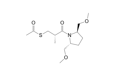 (2R,5R)-1-((2'S)-3'-Acetylthio-2'-methylpropanoyl)-2,5-bis(methoxymethyl)pyrrolidine