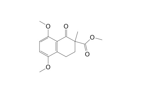 5,8-dimethoxy-2-methyl-1-oxo-1,2,3,4-tetrahydro-2-naphthoic acid, methyl ester