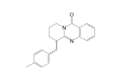 6-(p-methylbenzylidene)-6,7,8,9-tetrahydro-11H-pyrido[2,1-b]quinazoli-11-one