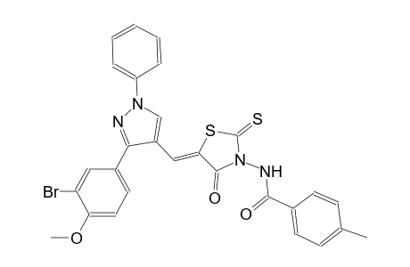 benzamide, N-[(5Z)-5-[[3-(3-bromo-4-methoxyphenyl)-1-phenyl-1H-pyrazol-4-yl]methylene]-4-oxo-2-thioxothiazolidinyl]-4-methyl-