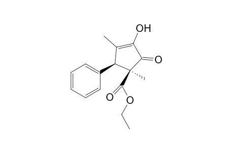 (1S*,5S*)-ethyl 3-hydroxy-1,4-dimethyl-2-oxo-5-phenylcyclopent-3-enecarboxylate