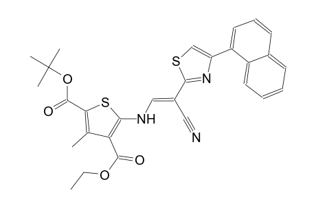 2-tert-butyl 4-ethyl 5-({(E)-2-cyano-2-[4-(1-naphthyl)-1,3-thiazol-2-yl]ethenyl}amino)-3-methyl-2,4-thiophenedicarboxylate