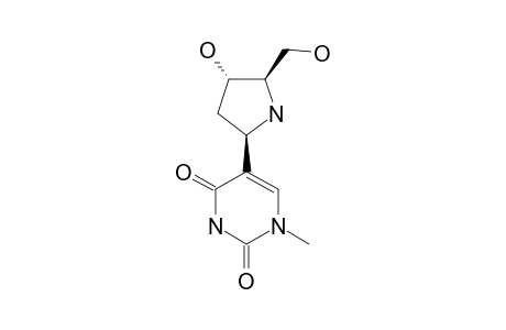 (2R)-(2,4-DIOXO-1-METHYL-1,2,3,4-TETRAHYDROPYRIMIDIN-5-YL)-(4S)-HYDROXY-(5R)-HYDROXYMETHYL-PYRROLIDINE