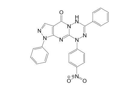 3,9-Diphenyl-1-(p-nitrophenyl)-1,4-dihydropyrazolo[3,4-d]pyrimido[1,2-b][1,2,4,5]tetrazin-6-one