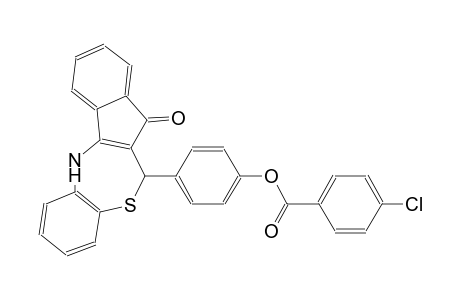 4-(7-oxo-7,12-dihydro-6H-indeno[2,1-c][1,5]benzothiazepin-6-yl)phenyl4-chlorobenzoate