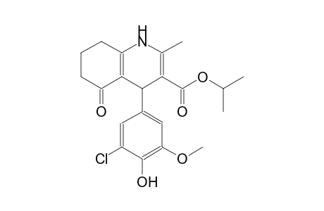 isopropyl 4-(3-chloro-4-hydroxy-5-methoxyphenyl)-2-methyl-5-oxo-1,4,5,6,7,8-hexahydro-3-quinolinecarboxylate