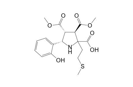 Dimethyl 2-methylthioethyl-c-5-(2-hydroxyphenyl)pyrrolidine-t-3,c-4-dicarboxylate-r-2-carboxylic acid