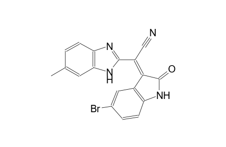 (2E)-(5-bromo-2-oxo-1,2-dihydro-3H-indol-3-ylidene)(6-methyl-1H-benzimidazol-2-yl)ethanenitrile