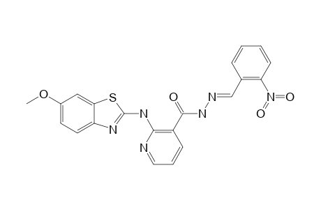 2-[N-(6-METHOXYBENZOTHIAZOLYL)-AMINO]-PYRIDINE-3-(2-NITROPHENYL)-HYDRAZONE