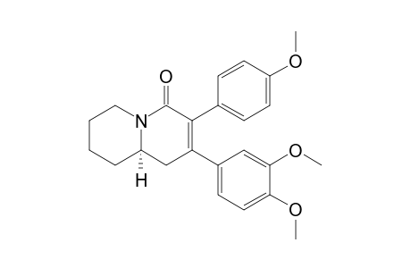 (9aR)-2-(3,4-dimethoxyphenyl)-3-(4-methoxyphenyl)-1,6,7,8,9,9a-hexahydroquinolizin-4-one