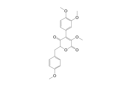 4-(3',4'-DIMETHOXYPHENYL)-3-METHOXY-6-(4''-METHOXYPHENYL)-METHYL-2H-PYRAN-2,5(6H)-DIONE