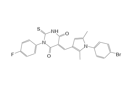 (5E)-5-{[1-(4-bromophenyl)-2,5-dimethyl-1H-pyrrol-3-yl]methylene}-1-(4-fluorophenyl)-2-thioxodihydro-4,6(1H,5H)-pyrimidinedione