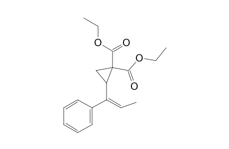 1,1-Cyclopropanedicarboxylic acid, 2-(1-phenyl-1-propenyl)-, diethyl ester, (E)-