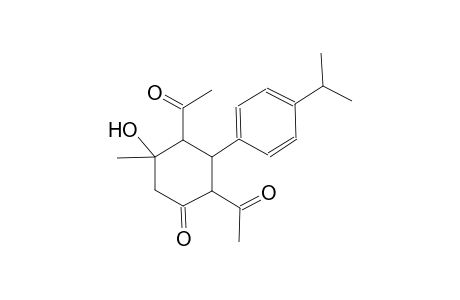 cyclohexanone, 2,4-diacetyl-5-hydroxy-5-methyl-3-[4-(1-methylethyl)phenyl]-