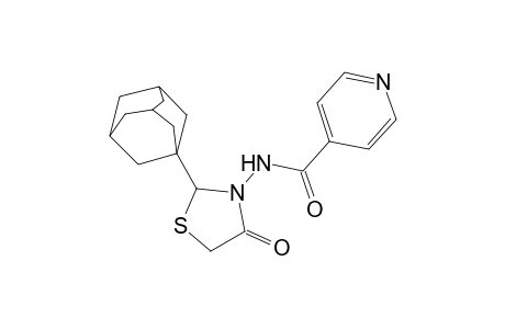 4-Pyridinecarboxamide, N-(4-oxo-2-tricyclo[3.3.1.1(3,7)]dec-1-yl-3-thiazolidinyl)-