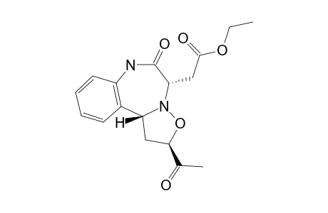 2-ACETYL-5-ETHOXYCARBONYLMETHYL-1,2,7,11B-TETRAHYDROISIXAZOLO-[2,3-D]-[1,4]-BENZODIAZEPIN-6(5H)-ONE