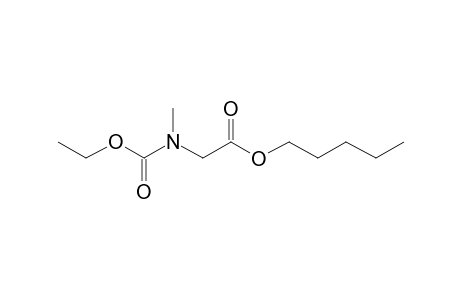 Glycine, N-methyl-N-ethoxycarbonyl-, pentyl ester