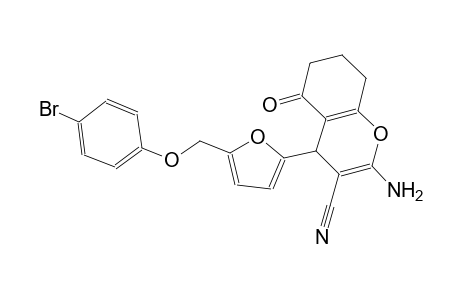 2-amino-4-{5-[(4-bromophenoxy)methyl]-2-furyl}-5-oxo-5,6,7,8-tetrahydro-4H-chromene-3-carbonitrile