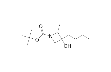 t-Butyl 3-hydroxy-3-butyl-2-methylazetidine-1-carboxylate