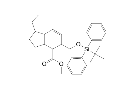 1H-indene-4-carboxylic acid, 5-(((-1,1-dimethylethyl)diphenylsilyl)oxy)methyl)-1-ethyl-2,3,3a,4,5,7a-hexahydro,-methyl ester